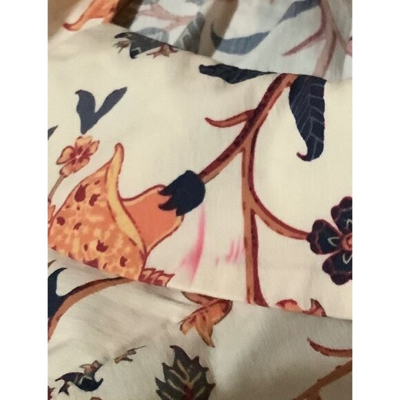 Elie Tahari Floral Puff Sleeve Blouse Womens M Ivory Multicolor Office Siren Cla - Picture 8 of 9